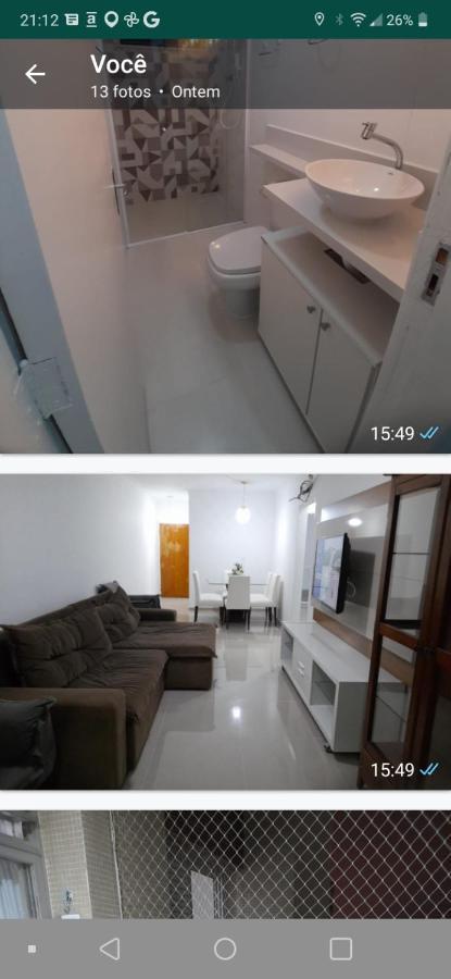 Apartamento Pe Na Areia Guaruja Luaran gambar